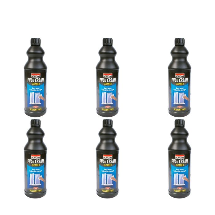 Soudal PVCu Solvent Free Cream Cleaner 1L - Pack of 6