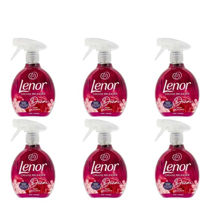 Lenor Crease Releaser Spray Divine Ruby Jasmine 500ml - Pack of 6