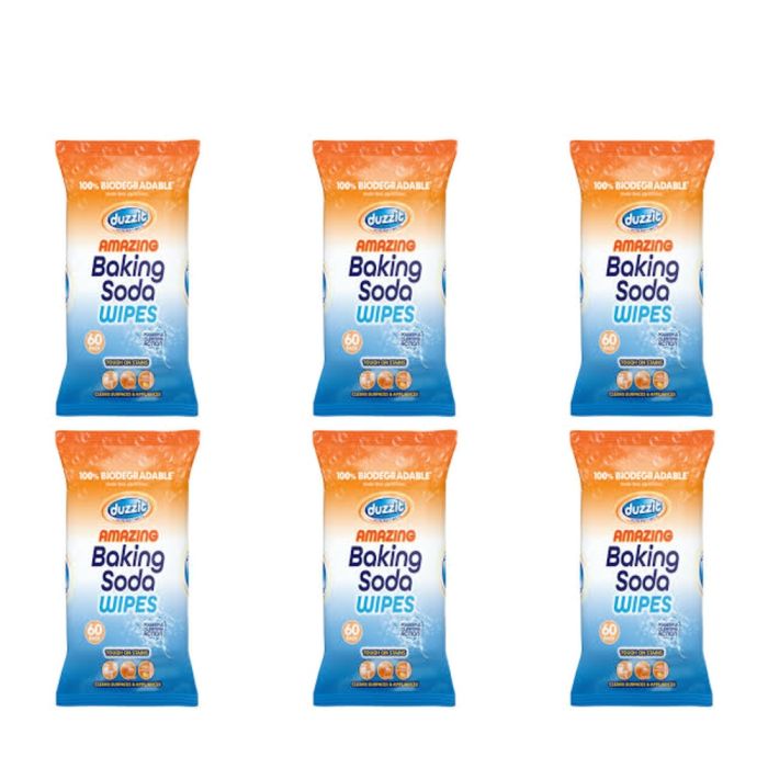 Duzzit Amazing Baking Soda Wipes 40 Counts - Pack of 6