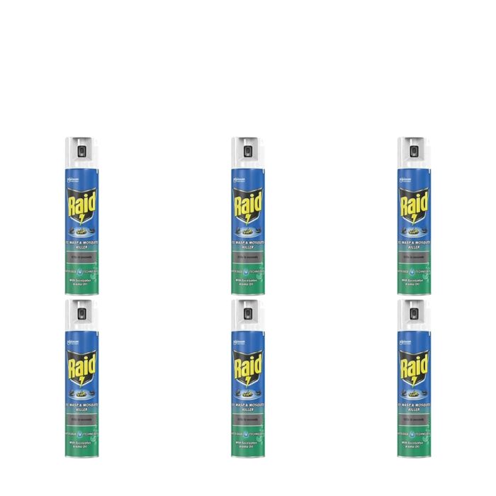 Raid Protector Fly Wasps and Mosquito Killer 300ml - Pack of 6