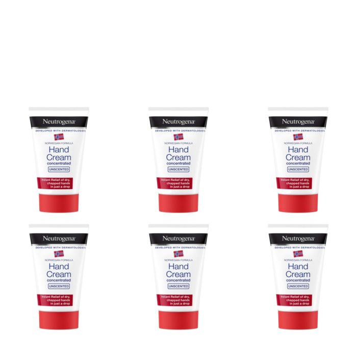 Neutrogena Norwegian Formula Unscented Hand Cream 50ml - Pack of 6