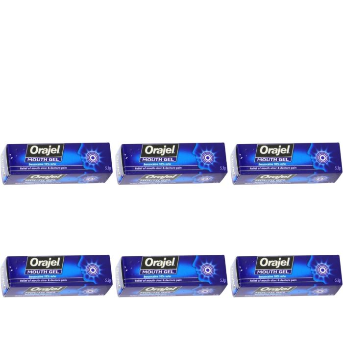 Orajel Mouth Gel 5.3g - Pack of 6