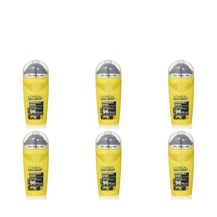 LOreal Men Expert Invincible Sport roll on 50ml - Pack of 6