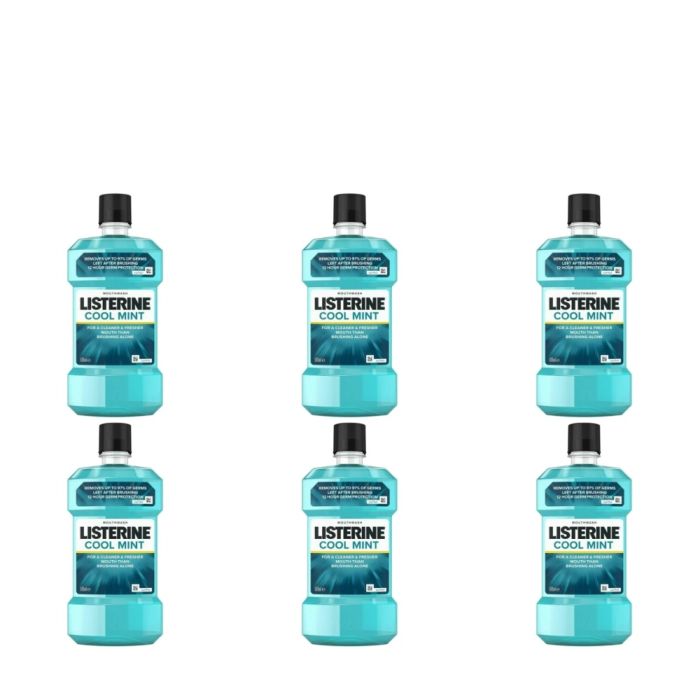 Listerine Antibacterial Mouthwash Coolmint 500ml - Pack of 6