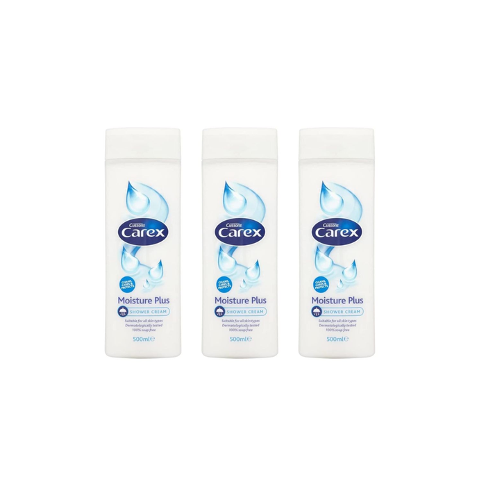 Cussons Carex Moisture Plus Shower Cream 500ml - Pack of 3
