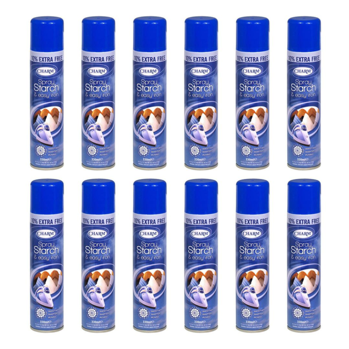 Charm Spray Starch & Easy Iron 330ml - Pack of 12