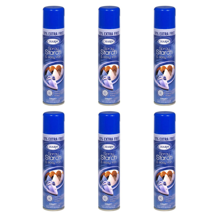 Charm Spray Starch & Easy Iron 330ml - Pack of 6