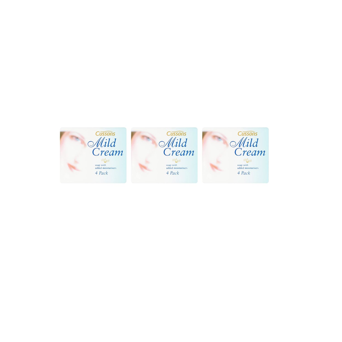 Cussons Mild Cream Soap with Added Moisturisers 4 Pack 90g