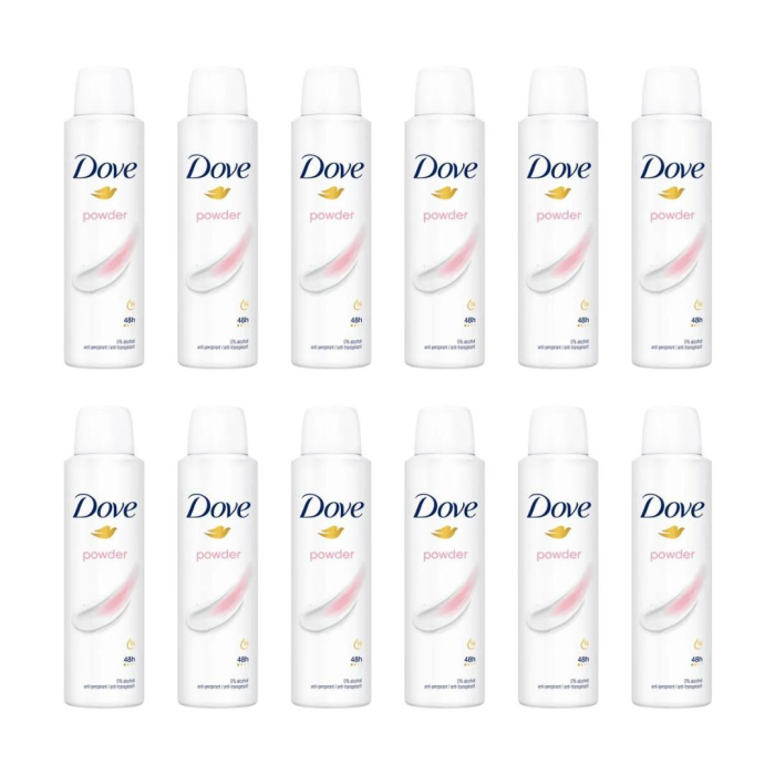 DOVE ANTIPERSPIRANT DEODORANT POWDER WOMEN 150ML - Pack of 12
