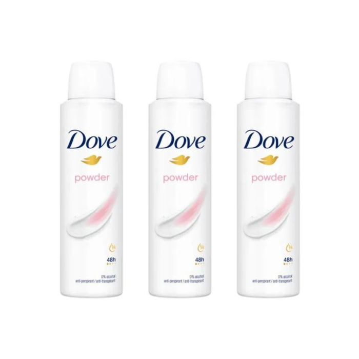 DOVE ANTIPERSPIRANT DEODORANT POWDER WOMEN 150ML - Pack of 3