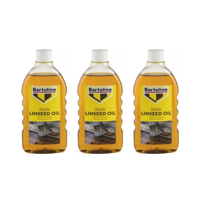 Bartoline Raw Linseed Oil 500ml - Pack of 3