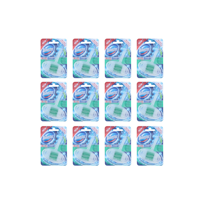 Domestos 3 in 1 Rim Block Pine Toilet Cleaner - Pack of 12