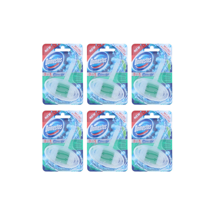 Domestos 3 in 1 Rim Block Pine Toilet Cleaner - Pack of 6