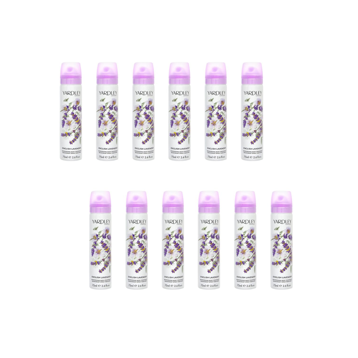 Yardley English Lavender Body Spray 75ml - Pack of 12