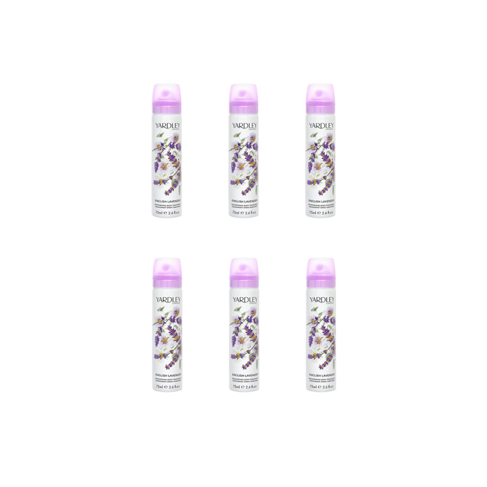 Yardley English Lavender Body Spray 75ml - Pack of 6