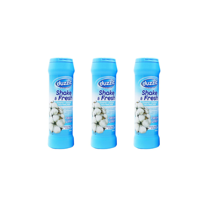 Duzzit Shake & Fresh Carpet Odor Neutralizer Fresh Linen 500g - Pack of 3