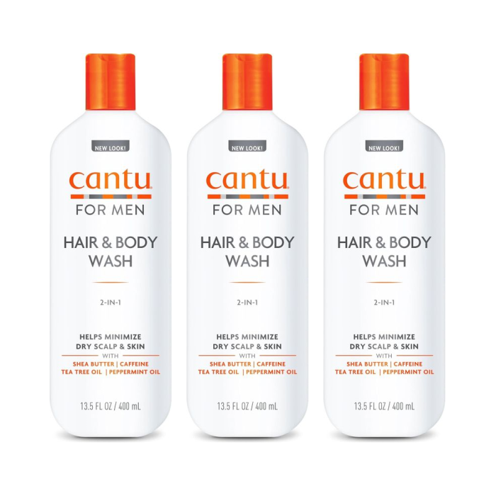 Cantu Mens 2 in 1 Hair & Body Wash 400ml - Pack of 3