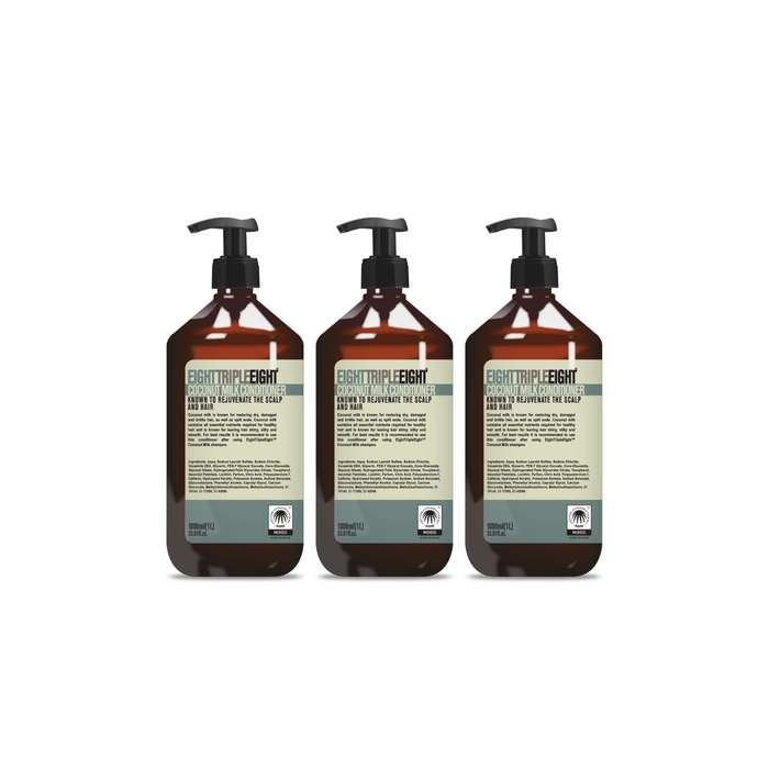 Triple Eight Coconut Milk Conditioner 1 Litre - Pack of 3