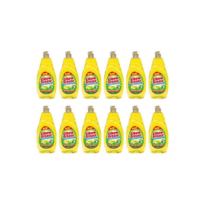 Elbow Grease Lemon Washing Up Liquid 600ml - Pack of 12