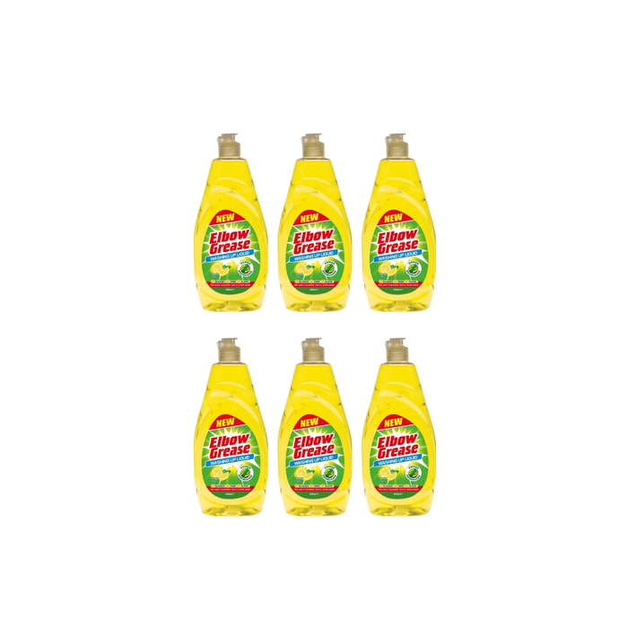Elbow Grease Lemon Washing Up Liquid 600ml - Pack of 6