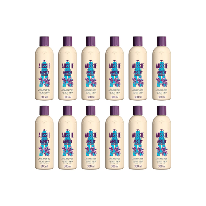 Aussie Miracle Moist Shampoo For Dry & Brittle Hair 300ml