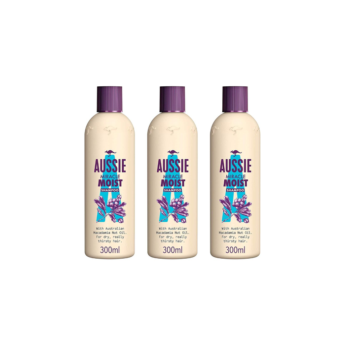 Aussie Miracle Moist Shampoo For Dry & Brittle Hair 300ml