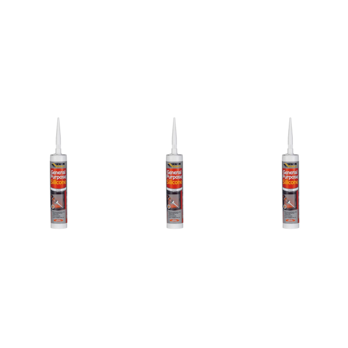 Everbuild General Purpose Silicone Clear 310ml - Pack of 3