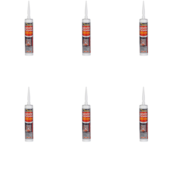 Everbuild General Purpose Silicone Clear 310ml - Pack of 6
