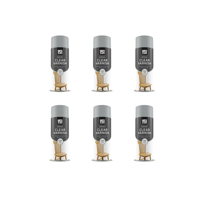 151 Clear Varnish Durable Matt Finish Spray 400ML- Pack of 6