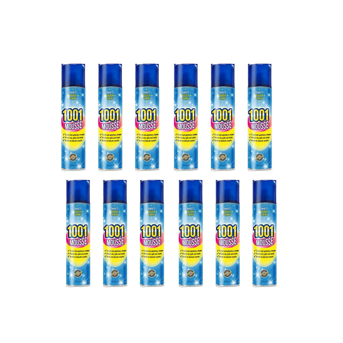 1001 Mousse Carpet and Upholstery Cleaner 350ML - Pack of 12