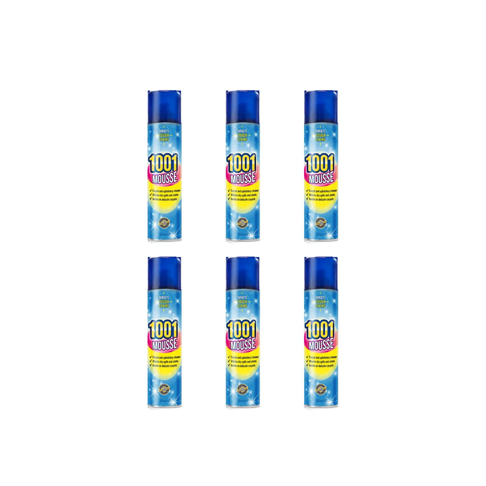 1001 Mousse Carpet and Upholstery Cleaner 350ML - Pack of 6