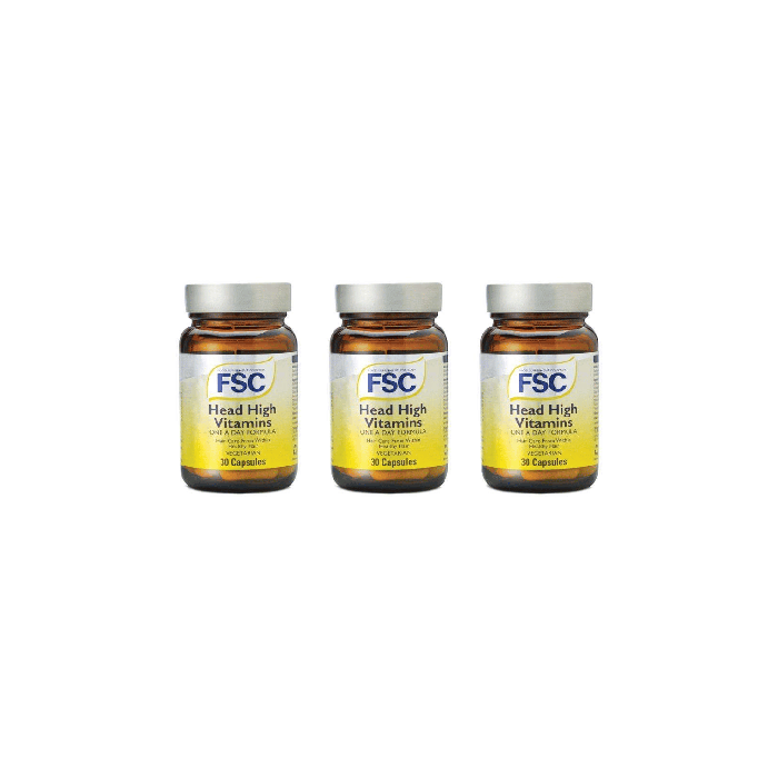 FSC Head High Hair Vitamins and Minerals 30 Capsules - Pack of 3