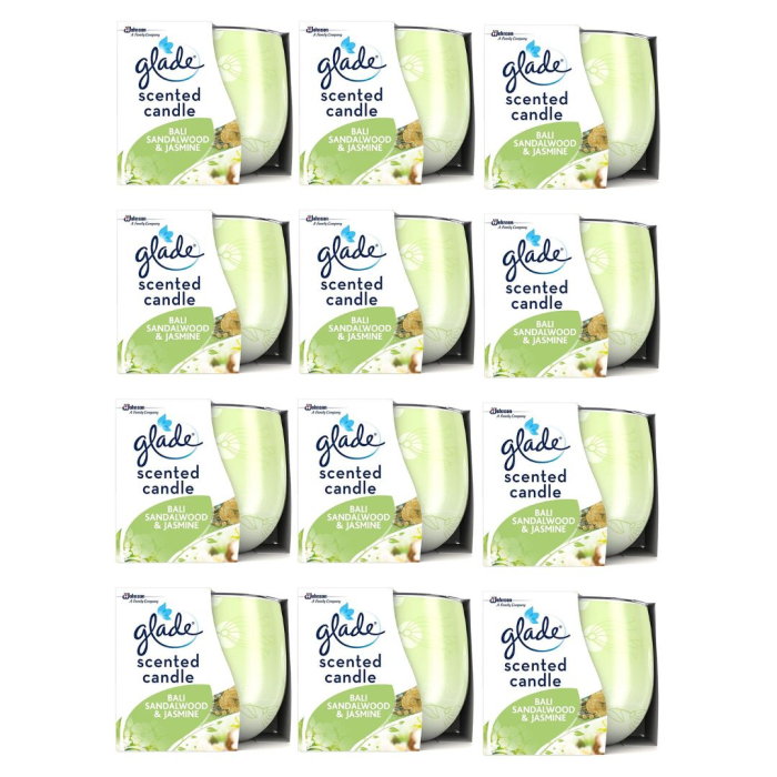 Glade Candle Bali Sandalwood & Jasmine 120g - Pack of 12