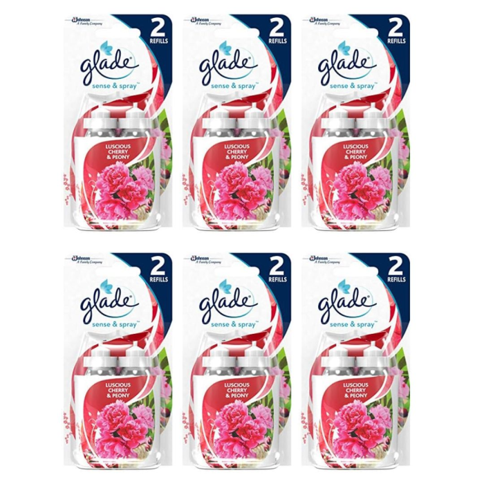 Glade Sense & Spray Refill TWIN Peony & Cherry 18ML - Pack of 6
