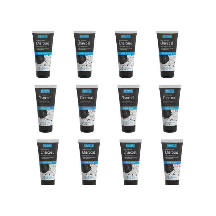 Beauty Formulas With Activated Charcoal Facial Scrub 150ml - Pack of 12