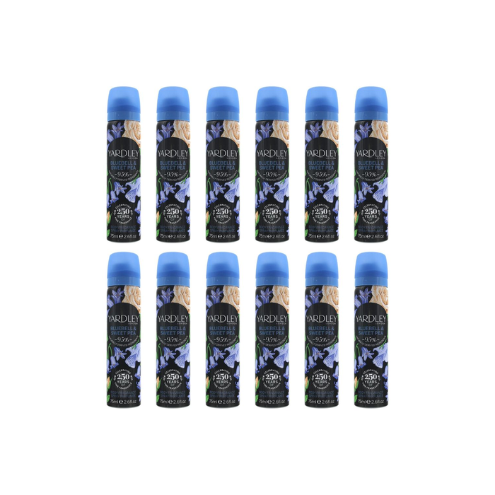 Yardley London Bluebell Body Spray 75ml - Pack of 12