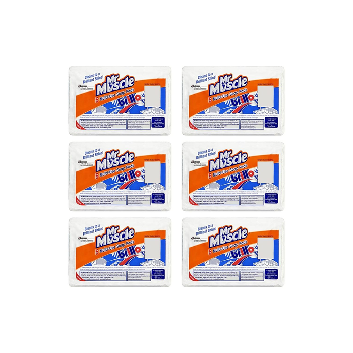 Brillo Multi-Use Soap Pads 5 Per Pack - Pack of 6