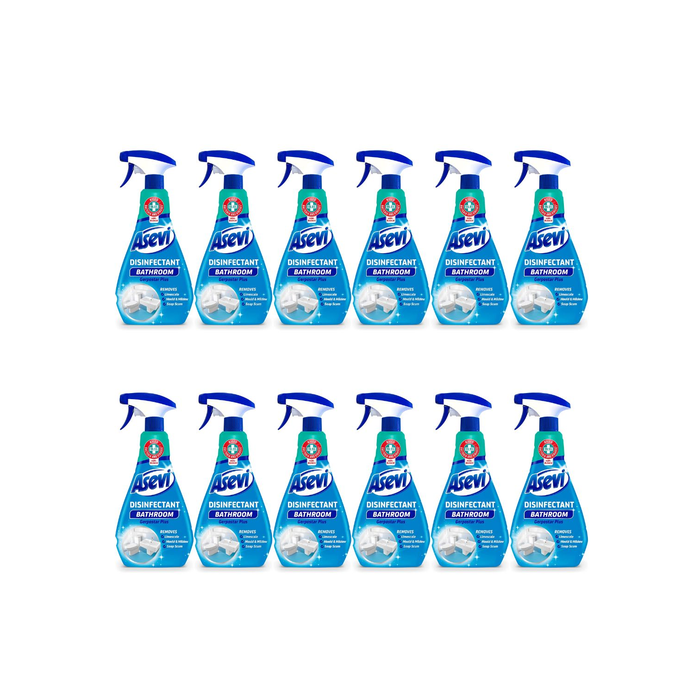 Asevi Bathroom Disinfectant Cleaning Spray 750ml - Pack of 12