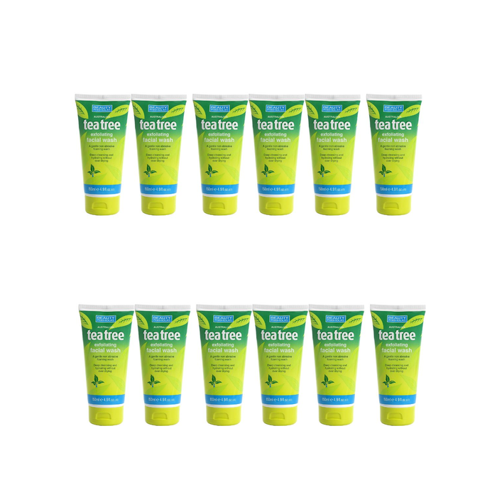 Beauty Formulas Australian Tea Tree Exfoliating Facial Wash 150ml - Pack of 12