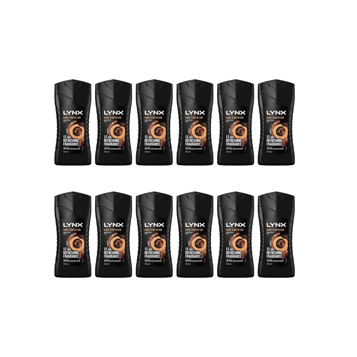 Lynx Dark Temptation Shower Gel 225ml - Pack of 12