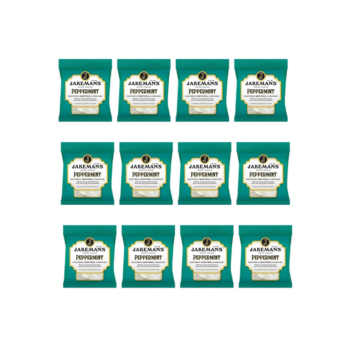Jakemans Throat and Chest Menthol Sweets Peppermint 73g - Pack of 12