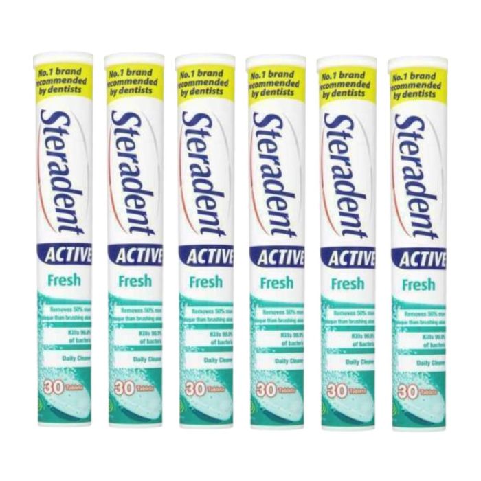 Steradent Active Fresh 30 Tablets - Pack of 6