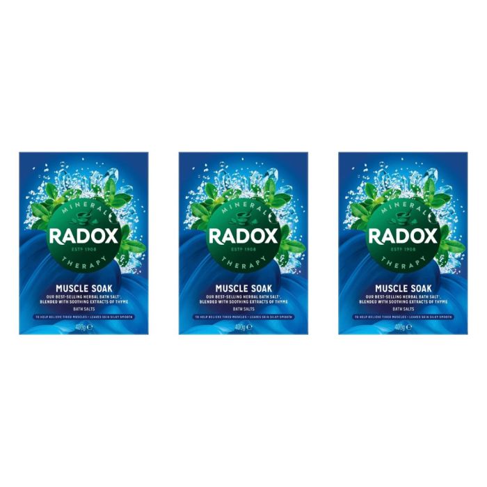 Radox Muscle Soak Bath Salts 400g - Pack of 3