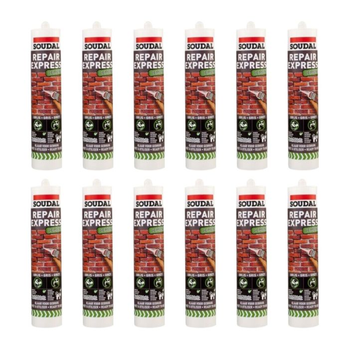 Soudal Repair Express Cement Grey 290ml - Pack of 12