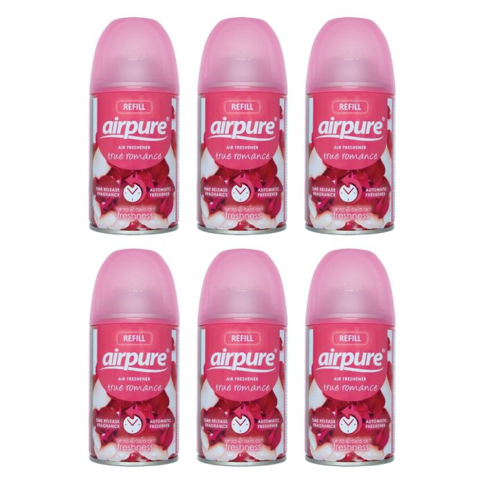 Airpure Automatic Air Freshener Refill True Romance 250ml - Pack of 6