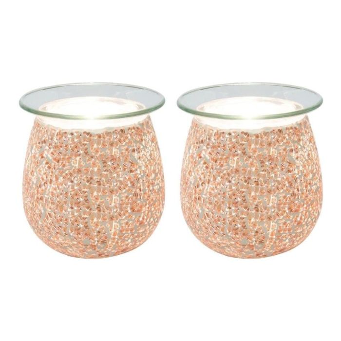 Airpure Rose Gold Mosaic Electric Wax Melter With Back Light - Pack of 2