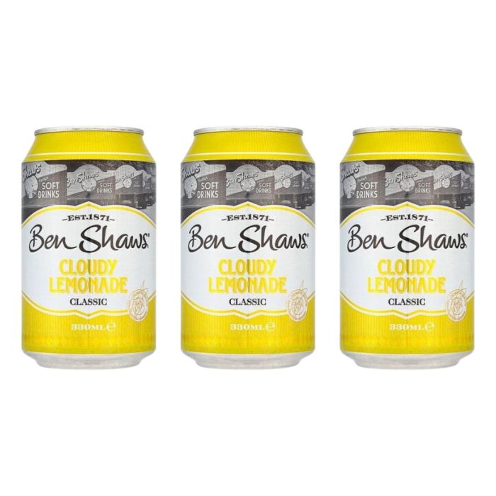 Ben Shaws Cloudy Lemonade Classic Can 330ml - Pack of 3
