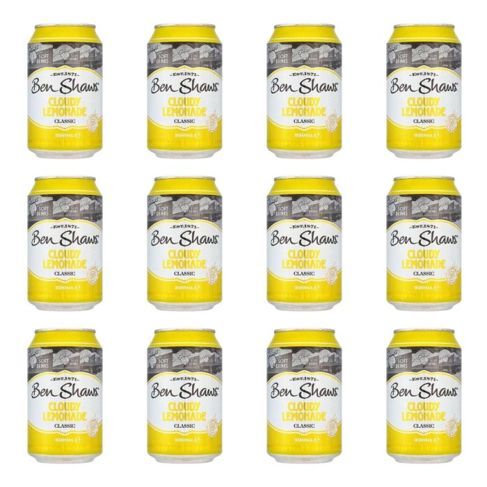 Ben Shaws Cloudy Lemonade Classic Can 330ml - Pack of 12