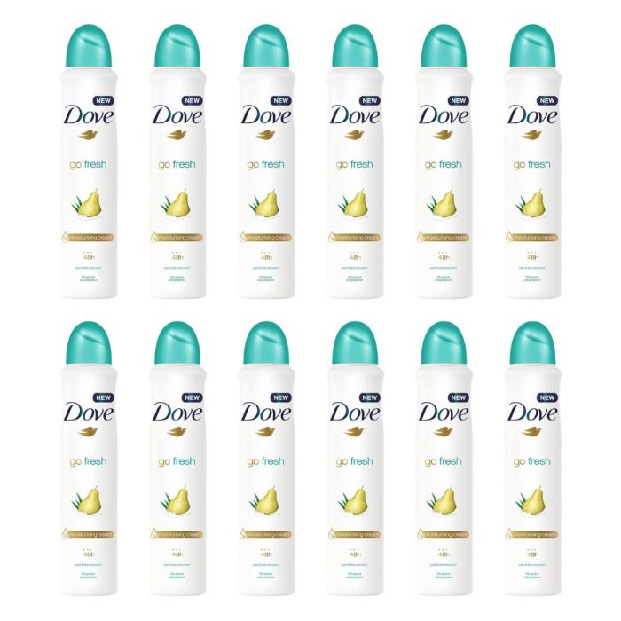 Dove Go Pear and Aloe Vera Scent Deodorant Spray 250ml - Pack of 12