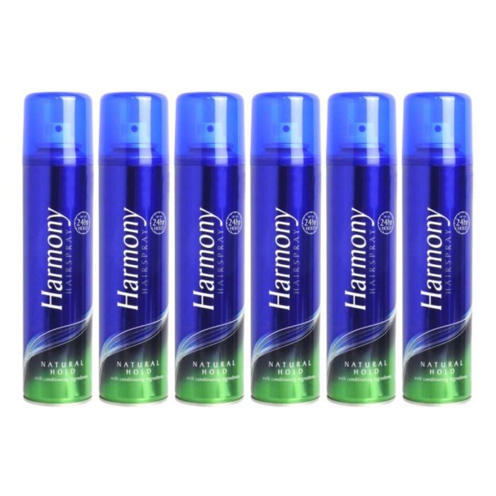 Harmony Natural Hold Hairspray 225ml - Pack of 6